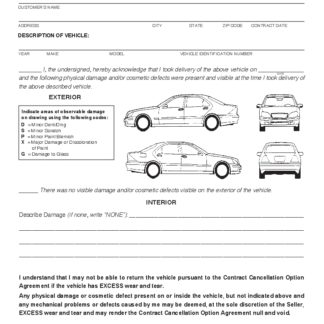 685-r0607 Used Vehicle Condition at Delivery