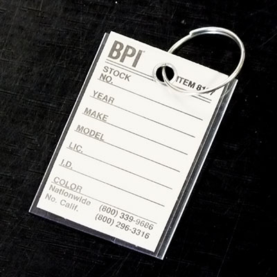 Plastic Cover Key Tags