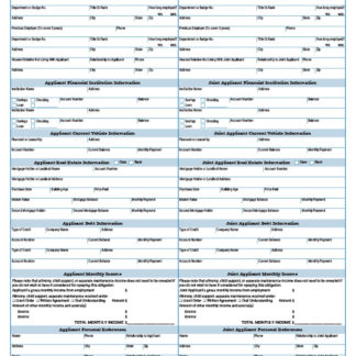 Purchase Lease Credit Application