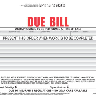 Due Bills