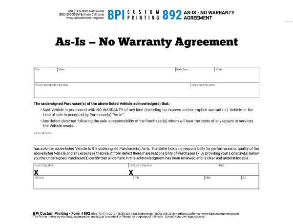 Product Warranty Agreement Template