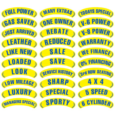 Blue & Yellow Arch Stickers