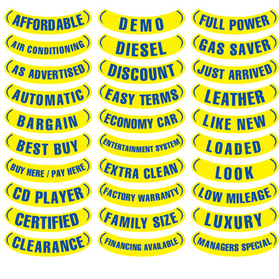 Lower Arch Slogan Stickers