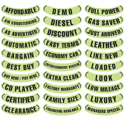 Lower Arch Slogan Stickers