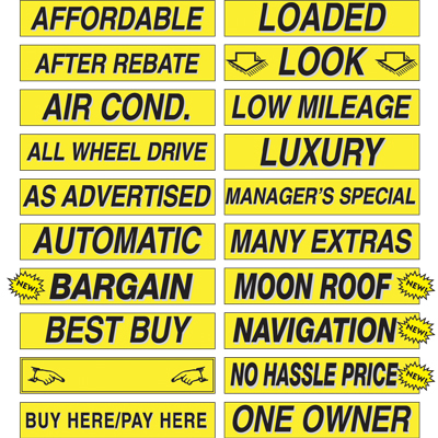 Windshield Slogan Stickers