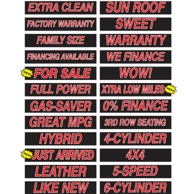 EZ Line Vinyl Decals for Cars Chartreuse Large Number Stickers Windshield  Pricing Number (Number 6)