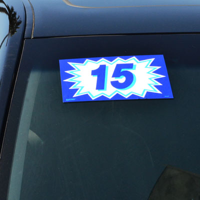 Blue Explosion Windshield Stickers