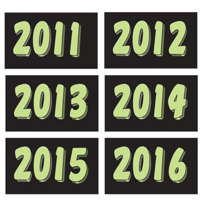 Green Year Winshield Stickers