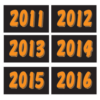 Year Windshield Stickers