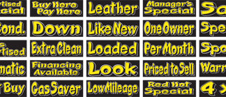 Graphic Slogan Windshield Stickers