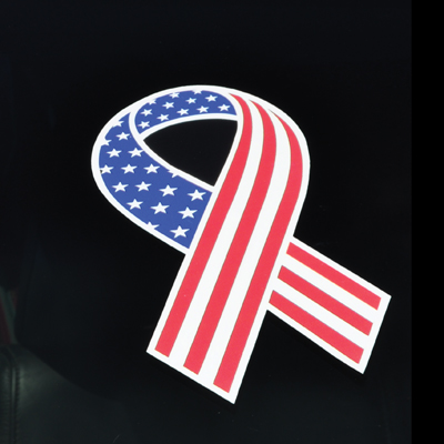 Patriotic Ribbon Windshield Sticker