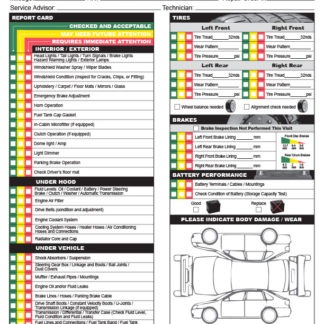 Multi Point Inspection Checklist