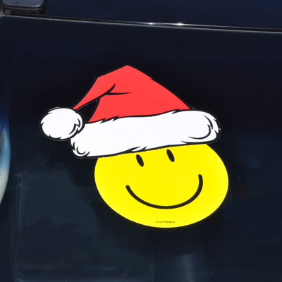 Santa Hat Windshield Sticker