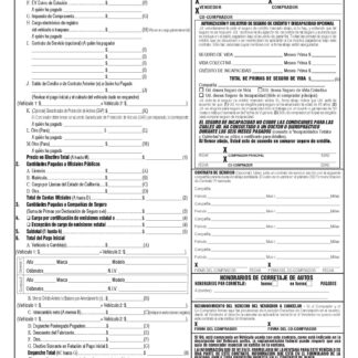 Pre-Computed Motor Vehicle Interest Contract in Spanish