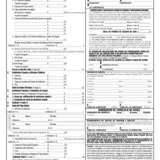 Simple Interest Motor Vehicle Contract with Arbitration in Spanish