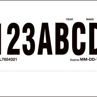 Single Perferated Temporary License Plate Paper