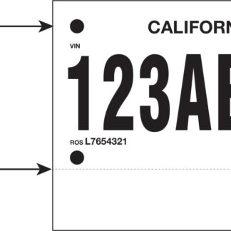 Temporary License Plate Paper