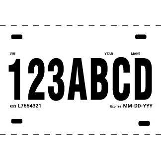 Dual Perferated Temporary License Plate Paper