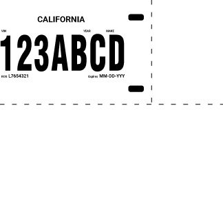 Polyprint Motorcycle License Plate Paper