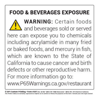 00207-Prop-65-Food-&-Beverages-Exposure-Warning-Sticker