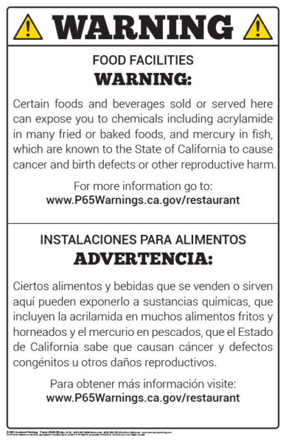 00208-BI-Bilingual-Prop-65-Food-Facilities-Warning-Sign