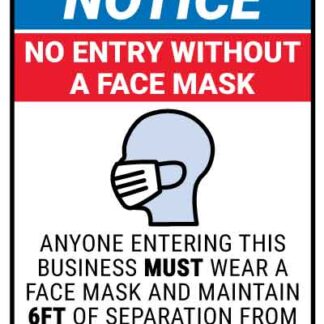 Face Mask Required Sign for your business