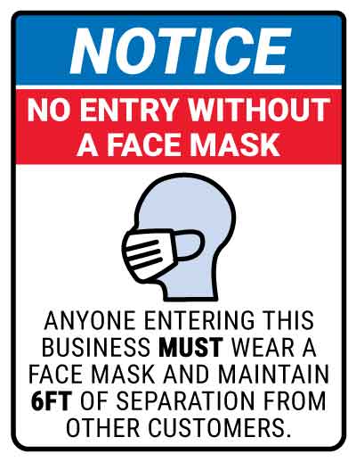 Face Mask Required Sign Bpi Dealer Supplies