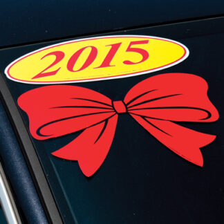 Red Bow Windshield Sticker for Car Dealers