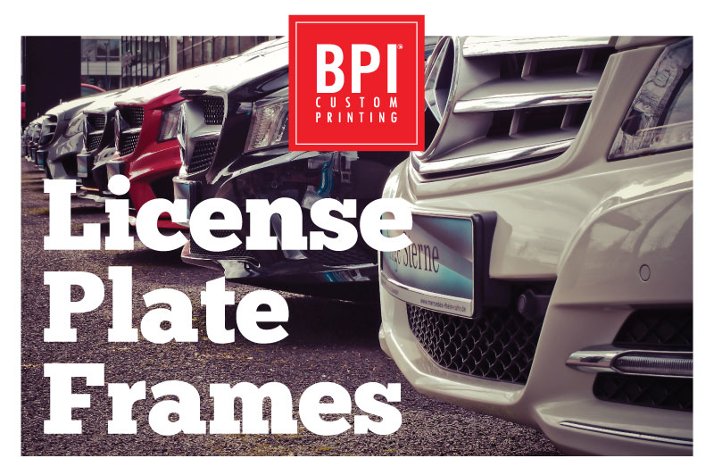 Image of Cars with License Plate Frames in Text